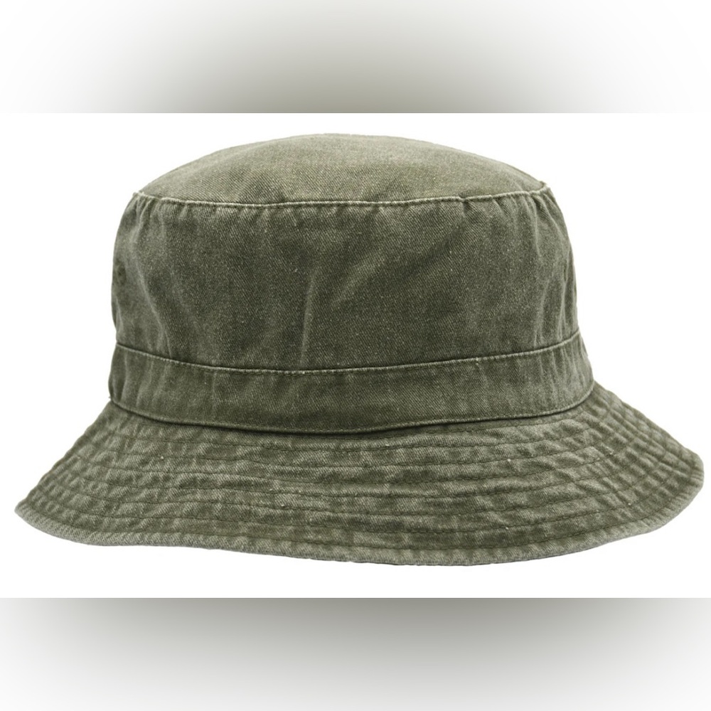 Bucket Hat Stylish Black 2.5” Brim, Pigment dye New